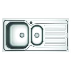 ELBA Sink Overmount 1.5 Bowl 1 Drain Steel 100CM