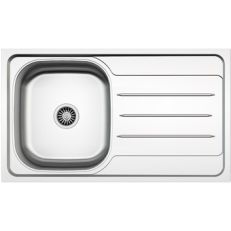 ELBA Sink Overmount 1 Bowl 1 Drain Basic Range Steel 86CM
