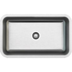 ELBA Sink Undermount 1 Large Bowl Corner Round Steel 76CM