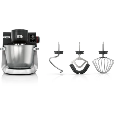 BOSCH Kitchen Machine Series 6 Stand Mixer With Sensing Technology & Integrated Scale Black/Silver 1600W 