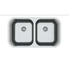 ELBA Sink Undermount 2 Bowl Corner Round 82CM