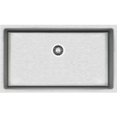 ELBA Sink Undermount 1 Large Bowl Corner Square Steel 75CM