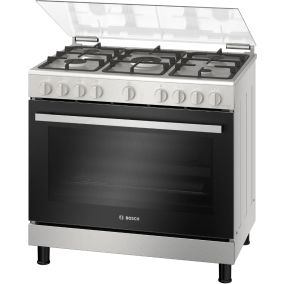 BOSCH Series 2 Gas Cooker Range Cast Iron Pan Support Closed Door Grill 90CM