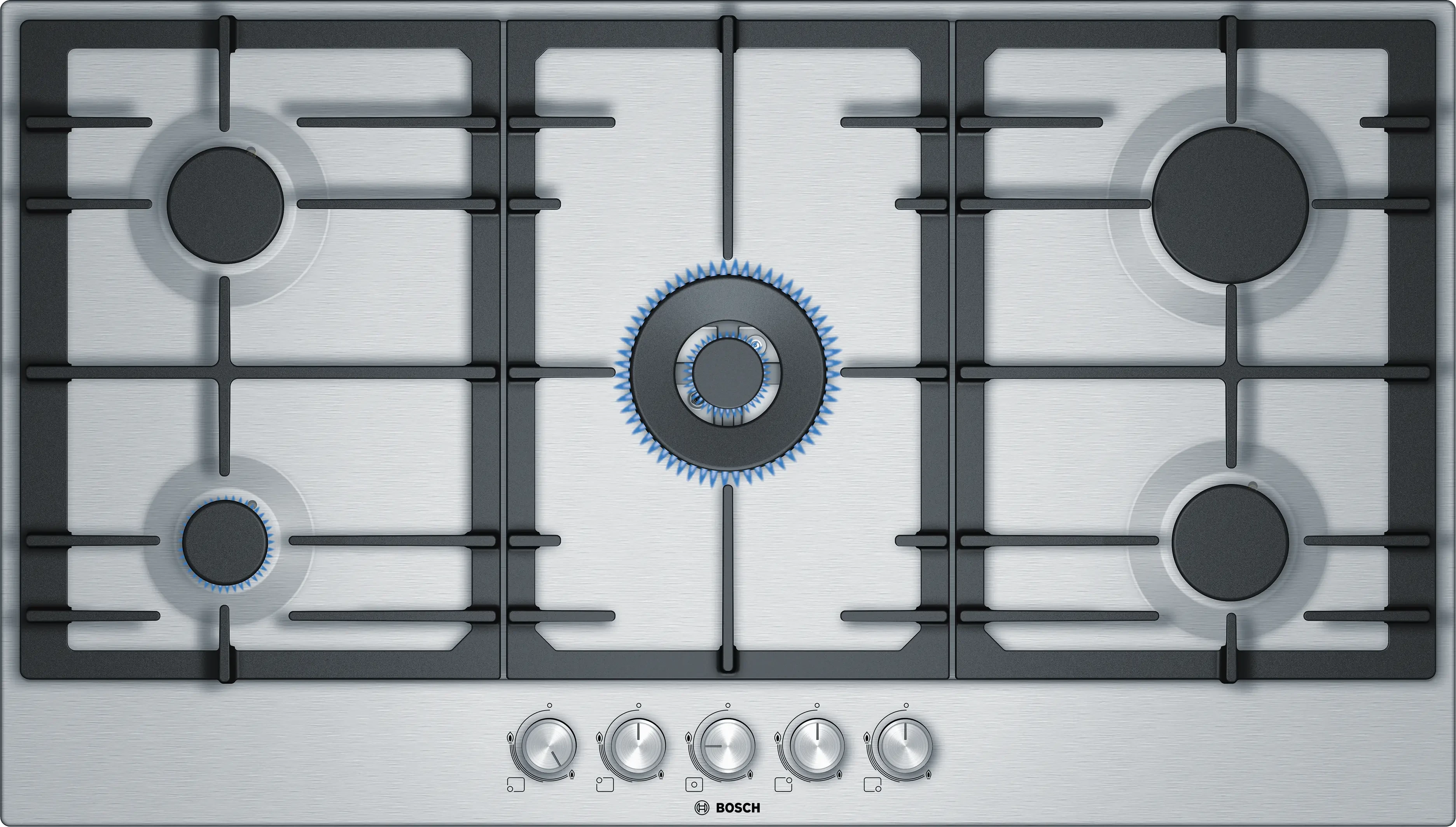BOSCH Hob Built-In Gas Steel 90cm (PCQ9B5O90M)
