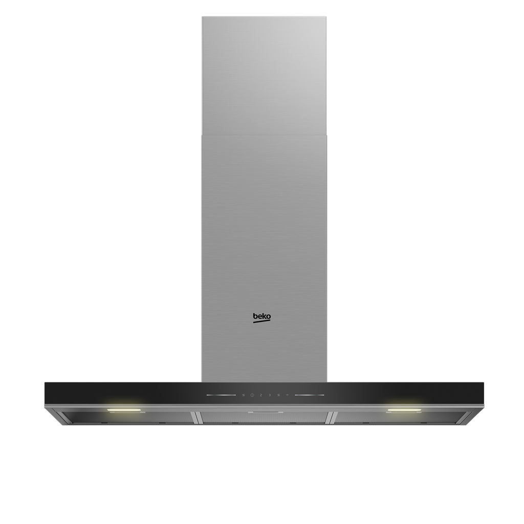 BEKO Chimney Wall T Shape Stainless Steel 90cm 715 m³/h (BHCB96741BBHS)