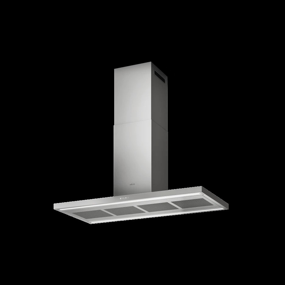 ELICA Chimney Island Duct Out Airflow 300 1000M3/h Stainless Steel 120Cm (THIN ISLAND IX/A/120)