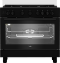 BEKO Cooker Freestanding Gas Safety Black 90cm Burners 5 (BGGR11127GBA)