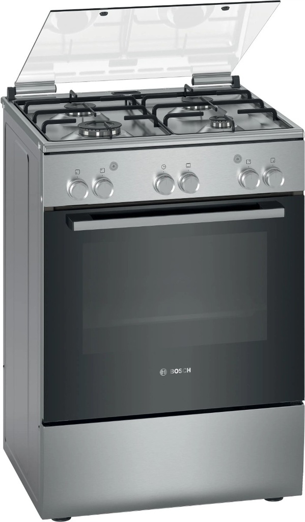 BOSCH Cooker Freestanding 4 Gas Steel 60CM (HGA120B50M)