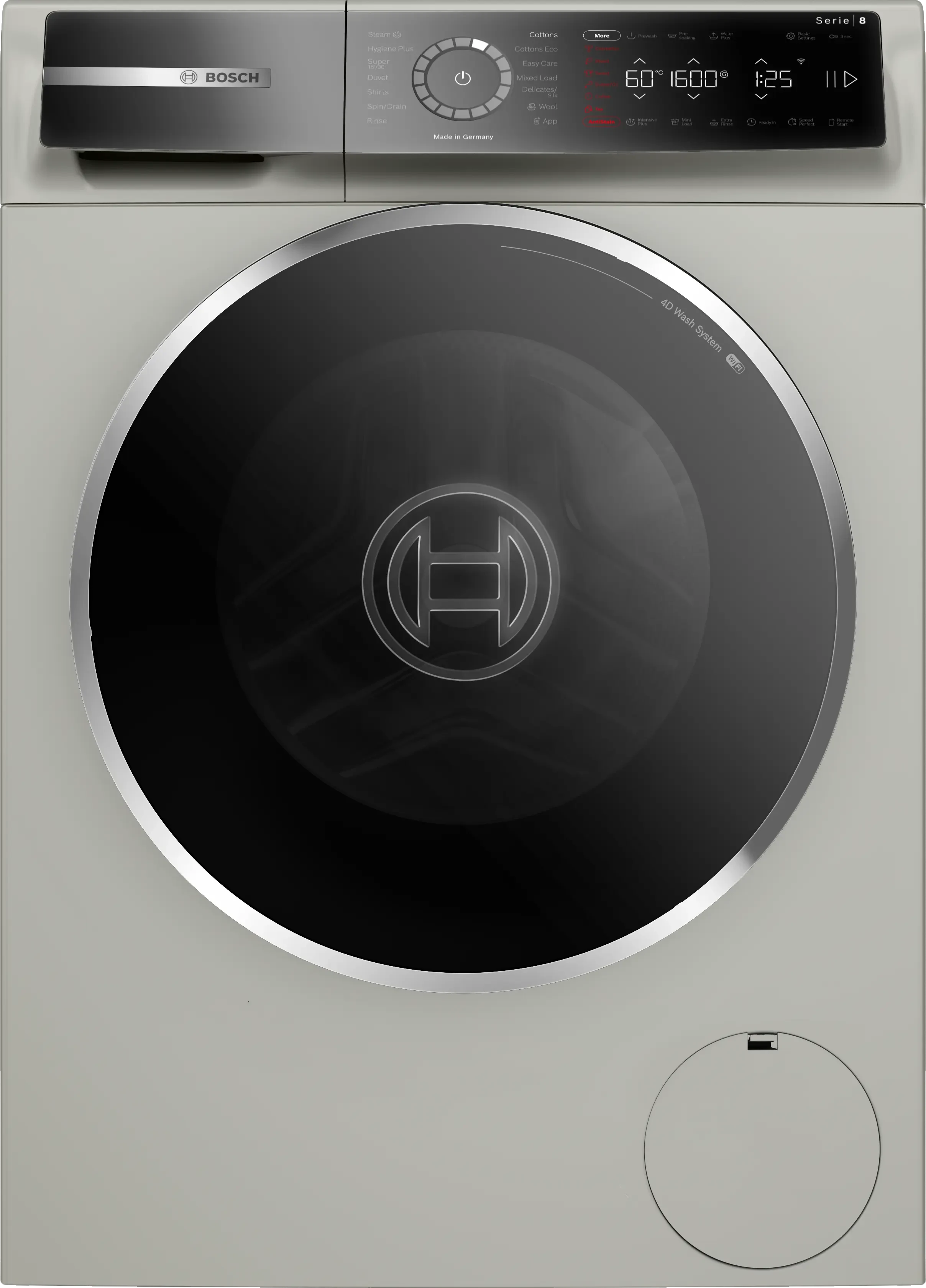 BOSCH Washer Series 8 Front Load 1600RPM EcoSilence Silver Inox 10KG (WGB2560XGC)