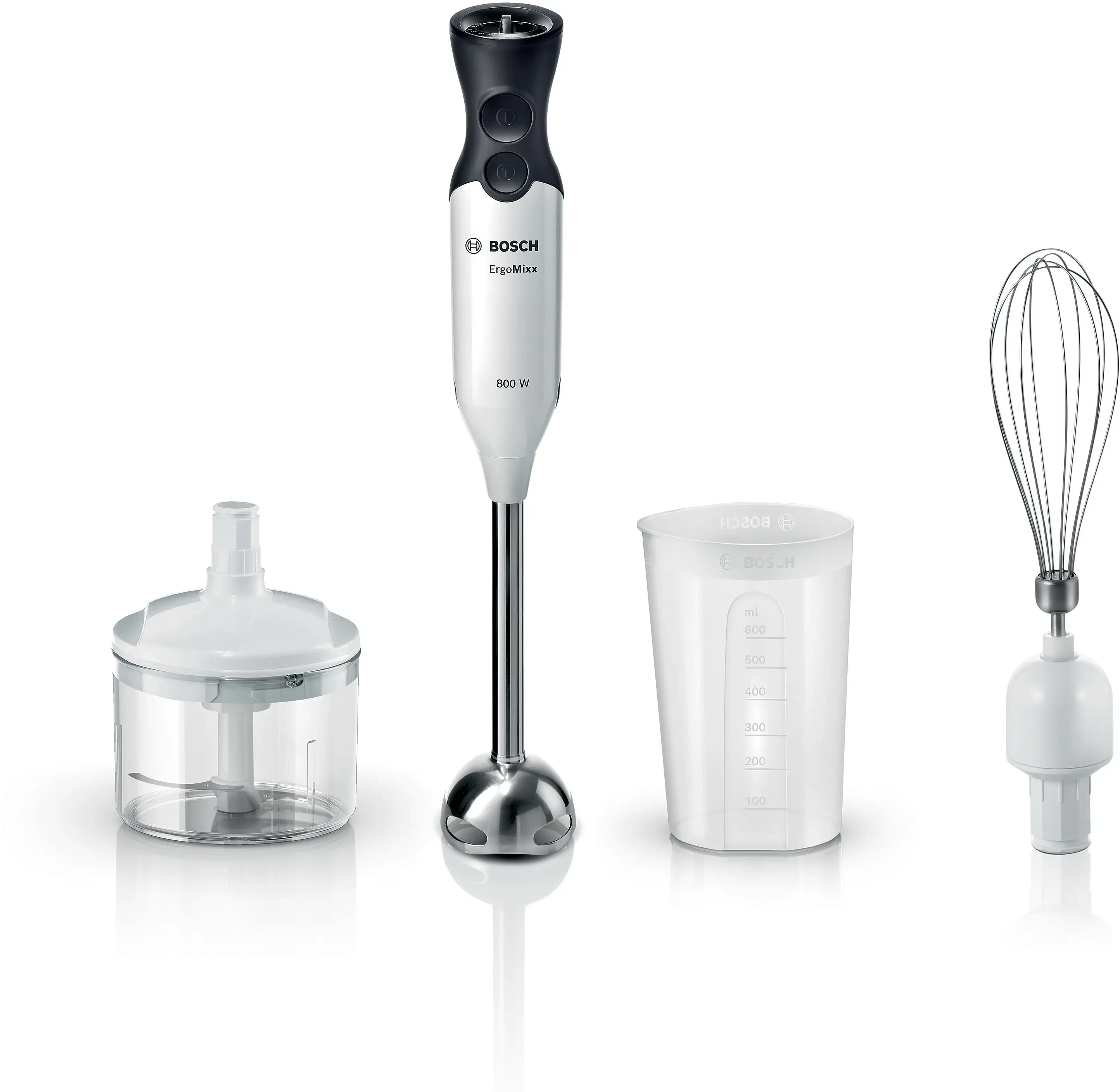 [MS6CA4150G] BOSCH Hand Blender ErgoMix With Mini Chopper 800W White/Anthracite (MS6CA4150G)