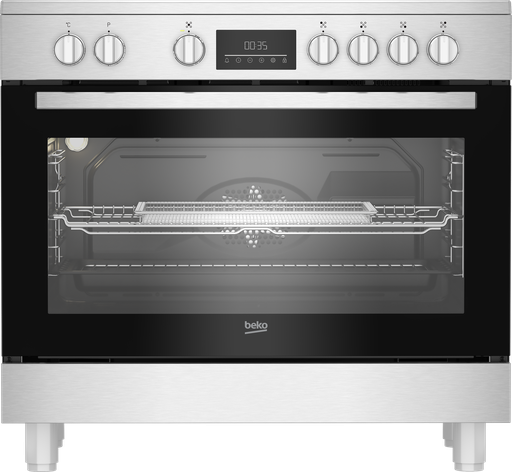 [BGM30203EX] BEKO Cooker Freestanding Electric Stainless Steel 90cm (BGM30203EX)