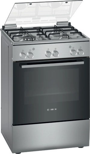 [HGA120B50M] BOSCH Cooker Freestanding 4 Gas Steel 60CM (HGA120B50M)