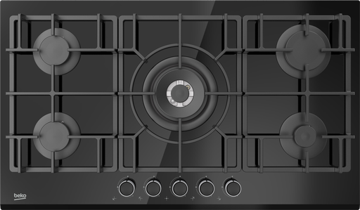 [HISW95225SEL] BEKO Hob Built-In 5 Gas Black 90cm (HISW95225SEL)