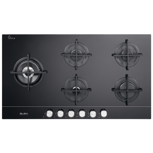 [ELIO95565CG] ELBA Hob Built-In Gas Ceramic Full Safety Cast Iron 90CM (ELIO95565CG)