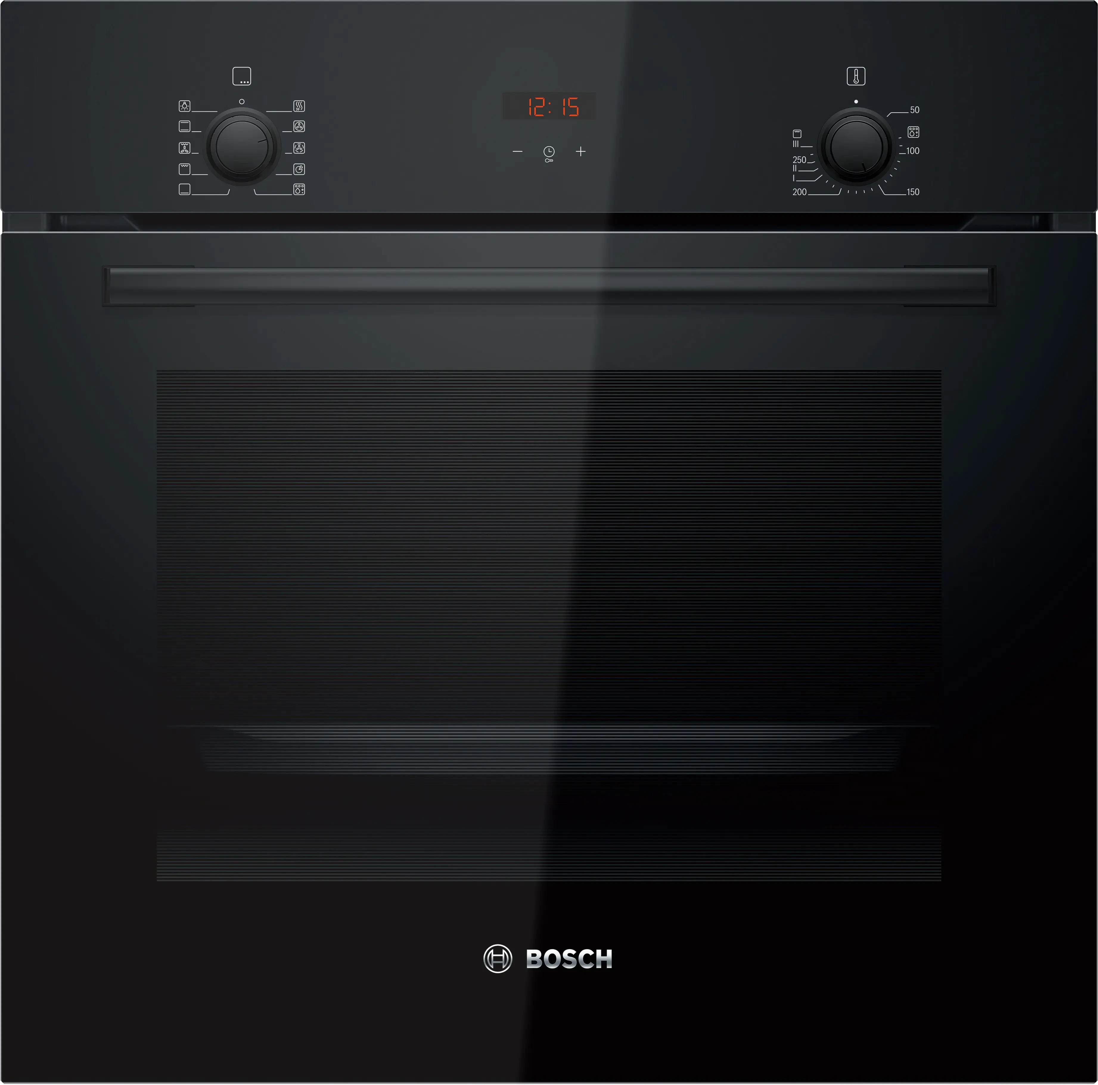 [HBF512BB1M] BOSCH Oven Built-In Series 2 7 Programmes Red LED Display With Knob Control Black 60CM (HBF512BB1M)