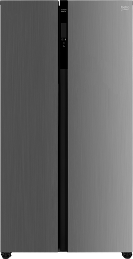 [GN156320XP] BEKO Refrigerator Freestanding Side by Side 600 Gross LTR, Stainless Steel 90 cm (GN156320XP)