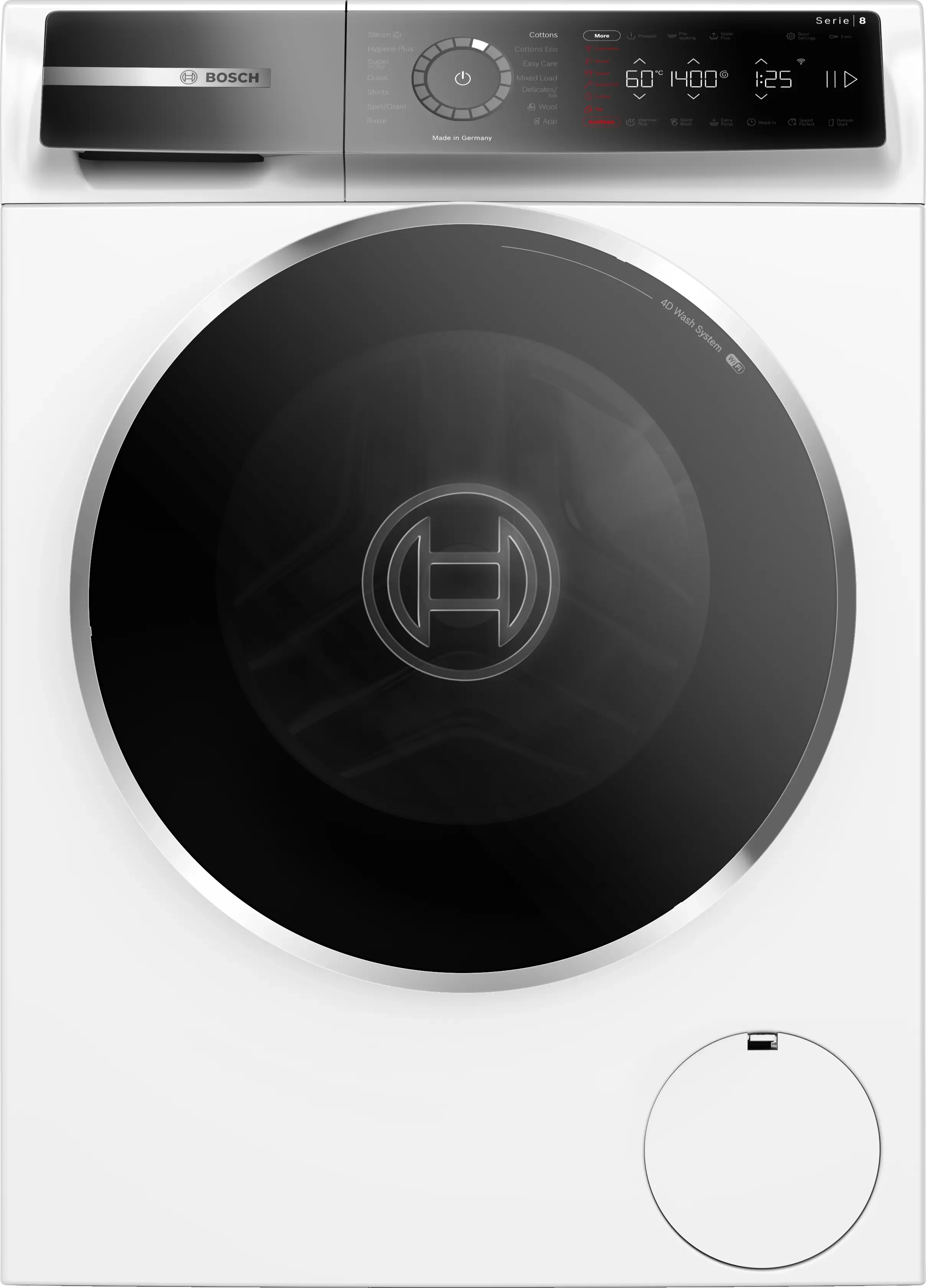 [WGB24400GC] بوش غسالة Series 8 بتحميل أمامي Home Connect 1400 دورة بيضاء 9 كجم (WGB24400GC)