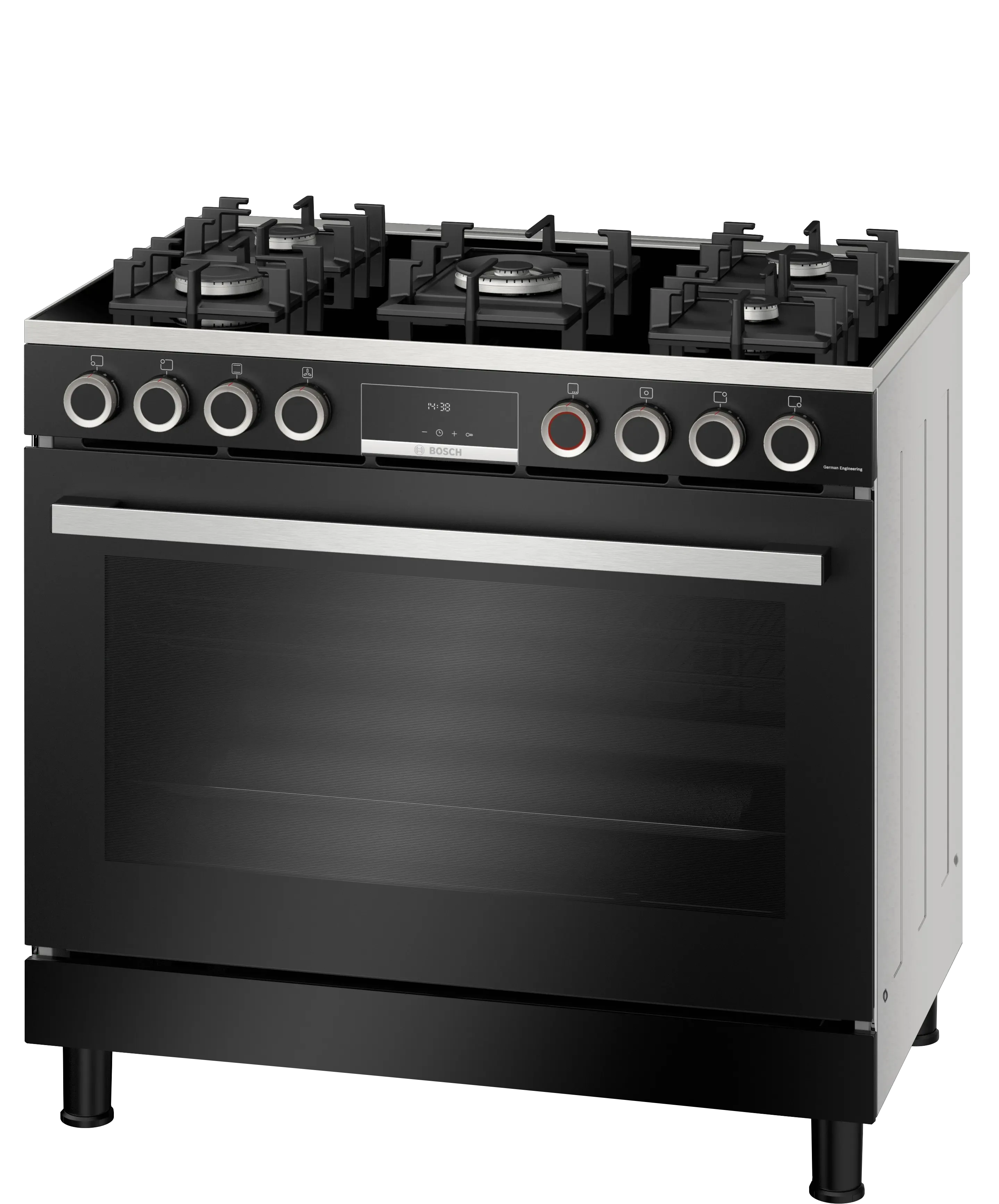 [HJYGGXV60M] BOSCH Series 8 Gas Cooker Freestanding 5 Burner Ceramic Glass 90CM (HJYGGXV60M)