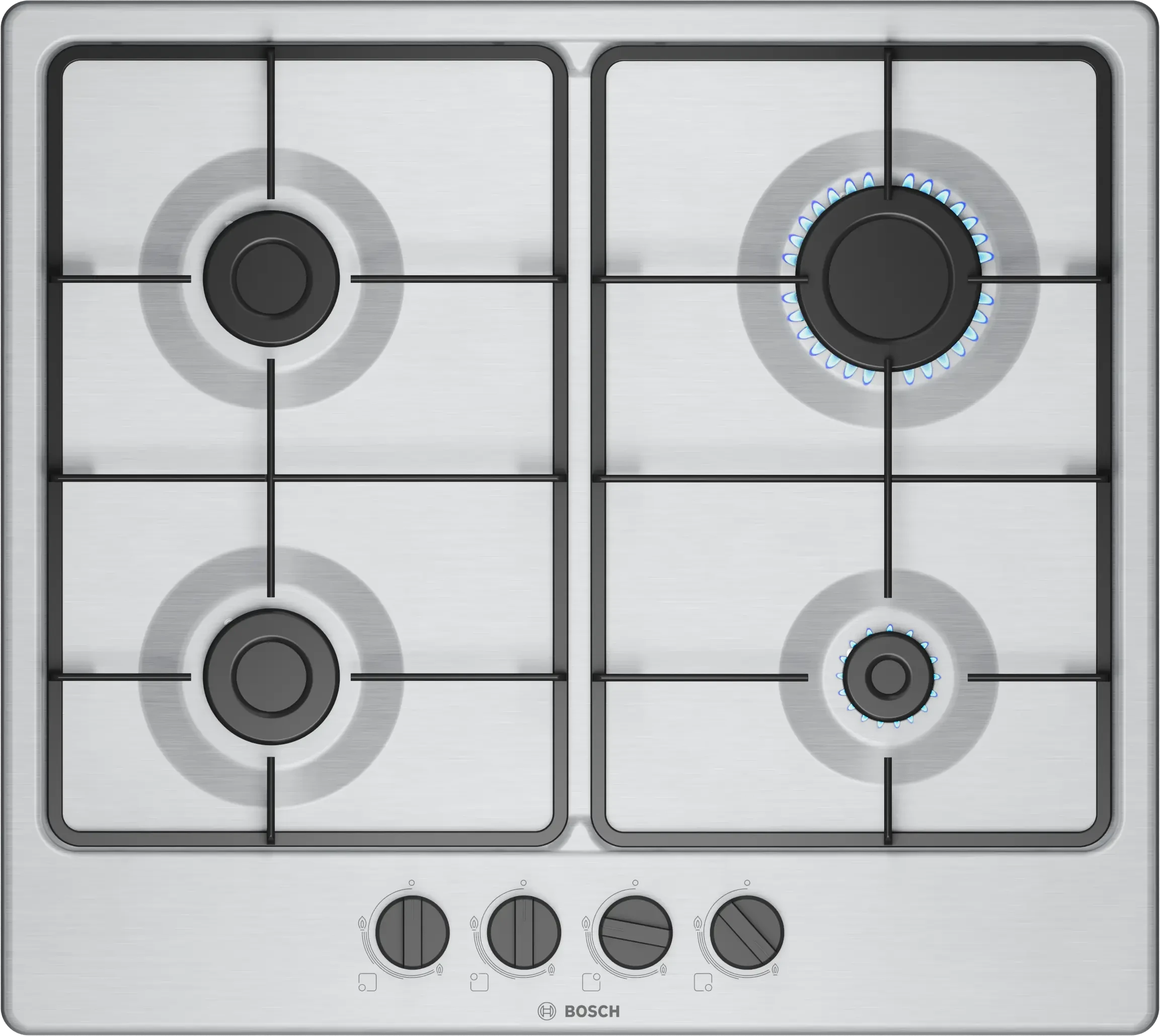 [PGP6B5K60L] BOSCH Series 4 Gas Hob Built-In Stainless Steel 60CM (PGP6B5K60L)